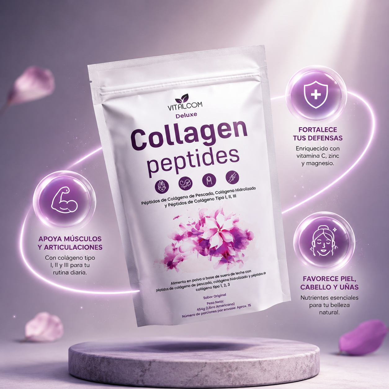 Colágeno Premium Multi-Péptidos | Fórmula premium con múltiples tipos de colágeno